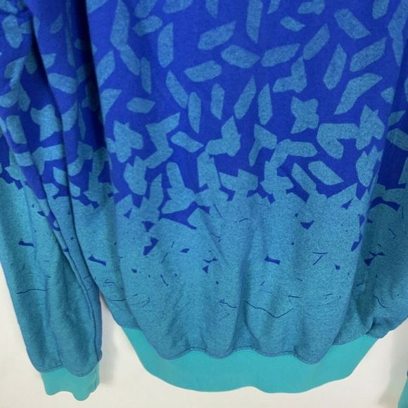 Diesel Blue Graphic Print Hoodie Sweater Jacket M - Picture 7 of 10